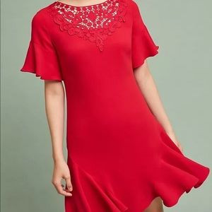 Shoshanna Red Ruffle Dress size 12